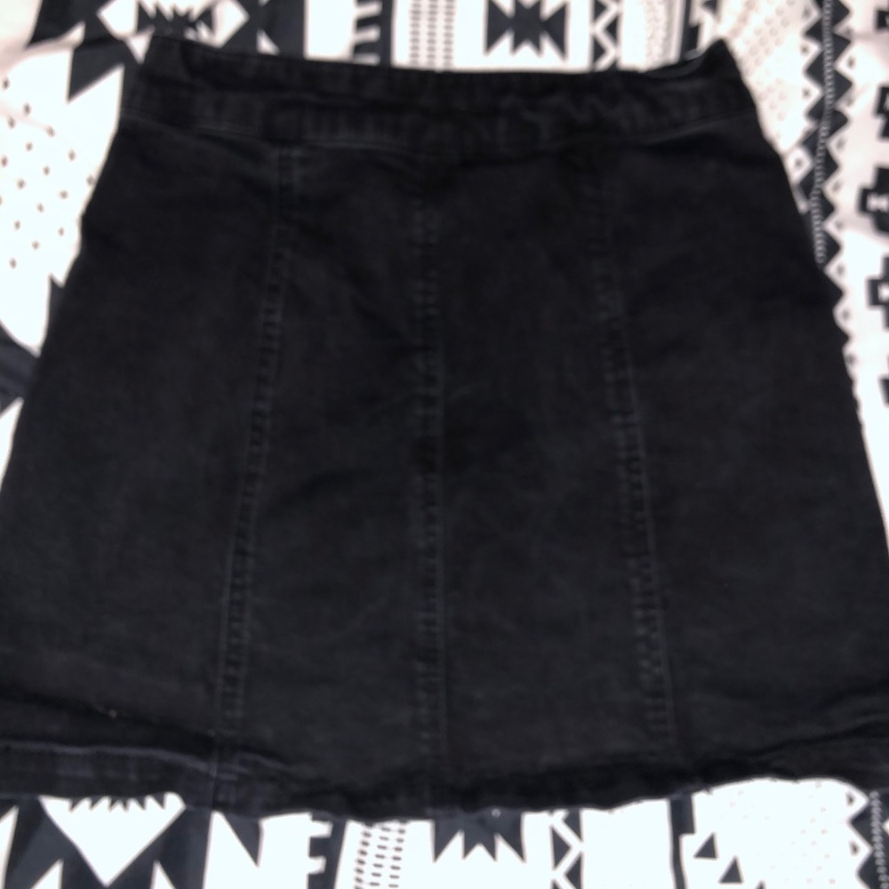 black jean skirt